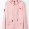 Full Zip Long Sleeve Oversized Hooded Jacket With Pockets - Image 5