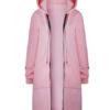 Full Zip Long Sleeves Cotton Longline Hooded Jacket - Image 7