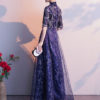 Half Sleeve Lace High Collar Formal Gowns - Image 8
