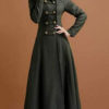 High Collar Buttons Casual Oversized Outerwear Maxi Coat