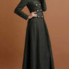 High Collar Buttons Casual Oversized Outerwear Maxi Coat - Image 2