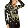 Hoodie Christmas Print Oversized Long Sleeves Sweatshirt