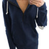 Hoodie Elbow Patch Long Sleeves Hooded Sweatshirt - Image 5