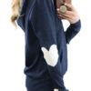 Hoodie Elbow Patch Long Sleeves Hooded Sweatshirt - Image 6