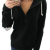 Hoodie Elbow Patch Long Sleeves Hooded Sweatshirt