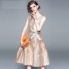 Jacquard Elegant Sleeveless Short Dress - Image 5