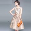 Jacquard Elegant Sleeveless Short Dress - Image 6
