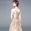 Jacquard Elegant Sleeveless Short Dress - Image 3