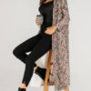 Leopard Print Retro Asymmetrical Coat - Image 2