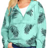 Long Sleeves Floral Print Hooded Outerwear Sweatshirt