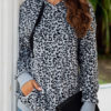 Long Sleeves Leopard Print Cotton Blend Hooded Sweatshirt - Image 4