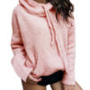 Long Sleeves Pockets Hooded Sweatshirt