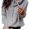 Long Sleeves Pockets Hooded Sweatshirt - Image 4
