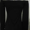 Long Sleeves Split Front Sexy Off The Shoulder Layered Bodycon Dresses - Image 4