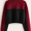 Long Sleeves Two Tone Zipper Sweatshirt - Image 2