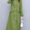 Longline Turndown Collar Buttons Coat