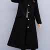 Longline Turndown Collar Buttons Coat - Image 2