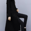 Longline Turndown Collar Buttons Coat - Image 3