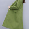 Longline Turndown Collar Buttons Coat - Image 4
