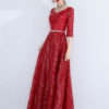 V Neck Half Sleeve Backless Long Dress - Image 6