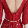 V Neck Half Sleeve Backless Long Dress - Image 8