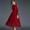 Office Lady A-Line Long Party Dress - Image 4