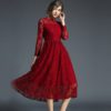 Office Lady A-Line Long Party Dress - Image 3