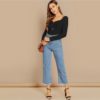 Office Lady Button Front Deep V Neck Workwear Tshirt - Image 11