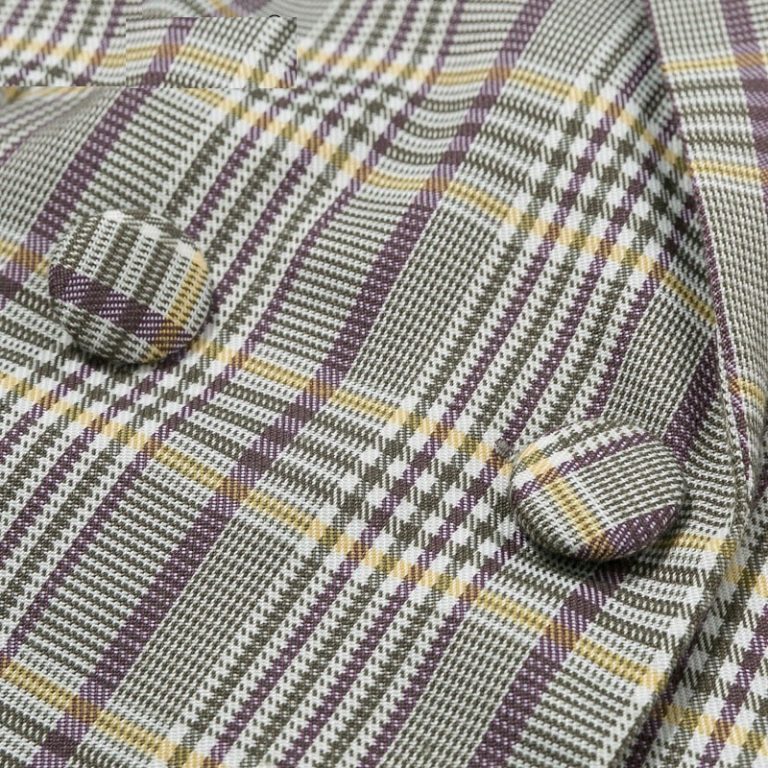 Office ladies plaid double breasted Casual streetwear blazer - Image 3