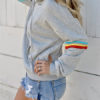Outerwear Long Sleeves Casual Hooded Sweatshirt - Image 2