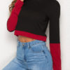 Outerwear Long Sleeves Two Tone Cotton Sweatshirt - Image 5