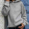 Oversized Pullover Long Sleeve Hooded Sweatshirt - Image 3