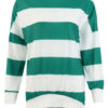 Oversized Striped Sweatshirt Long Sleeve Round Neck Pullover Top - Image 3