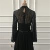 Pearls Tulle Long Sleeves Sexy Prom Gowns - Image 9