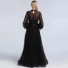 Pearls Tulle Long Sleeves Sexy Prom Gowns - Image 4