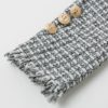 Plaid V-neck double breasted button belt ladies blazer - Image 11