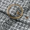 Plaid V-neck double breasted button belt ladies blazer - Image 9