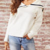 Pullovers Jewel Neck Long Sleeves Acrylic Sweaters