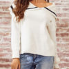 Pullovers Jewel Neck Long Sleeves Acrylic Sweaters - Image 2