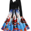 Christmas Vintage 1950s U-Neck Sleeveless Rockabilly Dress - Image 2