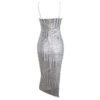 Sexy Halter Sequin Split Dress - Image 6