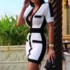 Sexy Knitted Vintage Club Streetwear Mini Dress