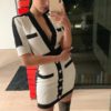 Sexy Knitted Vintage Club Streetwear Mini Dress - Image 2
