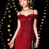 Sexy Off The Shoulder Split Maxi Dress - Image 4
