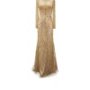 Sexy Sheer Long Sleeve Crystal Beaded Mermaid Evening Dress - Image 17