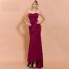 Sexy Slash Neck Bowknot Maxi Dresses - Image 2