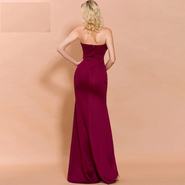 Sexy Slash Neck Bowknot Maxi Dresses - Image 6