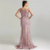 Sexy Spaghetti Straps Crystal Mermaid Evening Party Gowns - Image 3