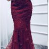 Sexy Spaghetti Straps Crystal Mermaid Evening Party Gowns - Image 5