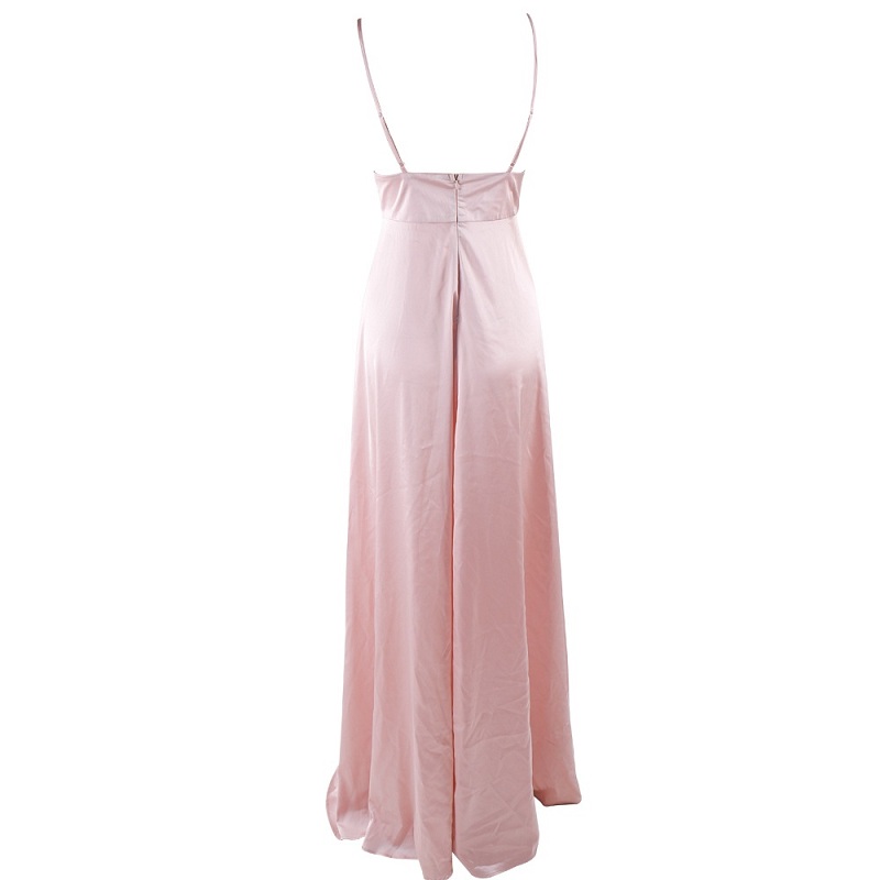 Sexy V-Neck Backless Two Split Maxi Dress - Image 5